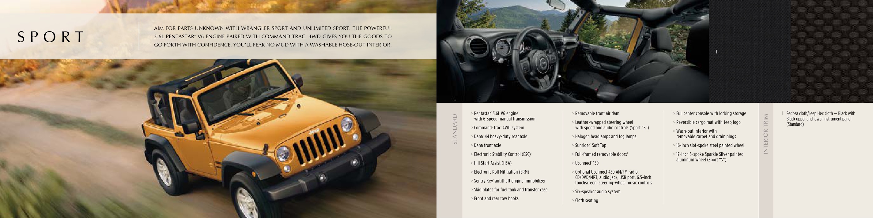 2014 Jeep Wrangler Specifications Page 3